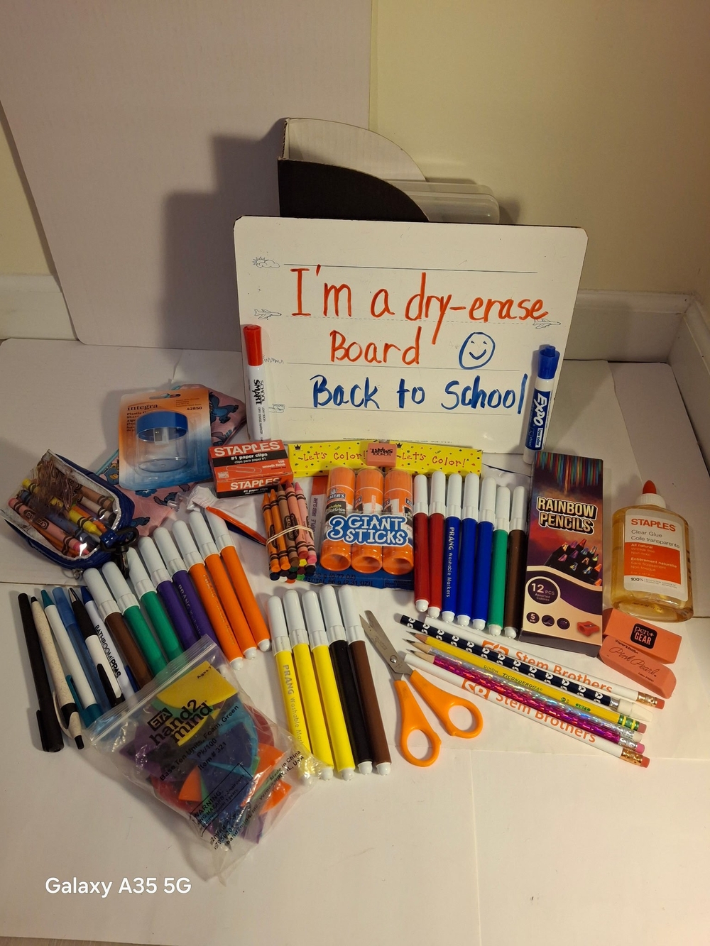 School Supplies 25+ Dry-Erase Board with Multicolor Markers & More